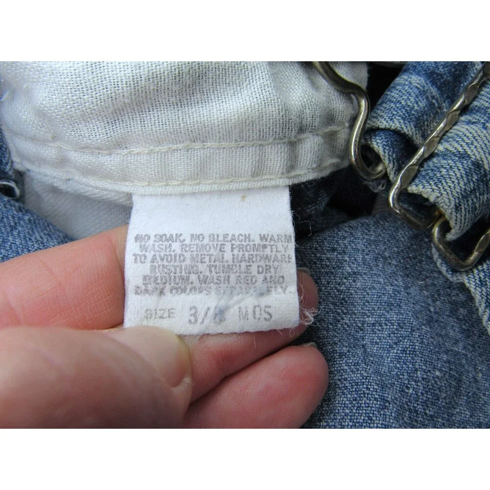 Vintage OshKosh B'Gosh Overalls Vestbak Genuine Shorts Denim Baby 3-6M USA